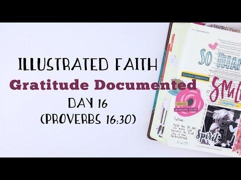 Illustrated Faith Gratitude Documented - Day 16 - Proverbs 16:30