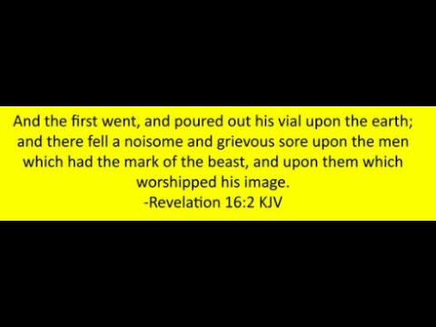 Revelation 16:2 renders all theological debates obsolete (earth shape, mark of the beast, etc.)