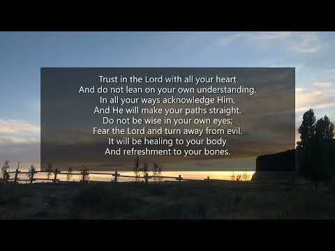 Proverbs 3:5-8 NASB Trust in the Lord Scripture Song