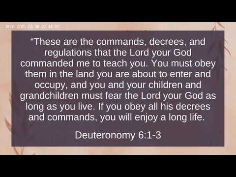 Sermon (5-9-2021) - Deuteronomy 6:1-9