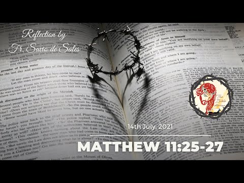 Gospel of Matthew 11:25-27 (July 14th, 2021 Wednesday) Reflection by Fr. Savio de Sales