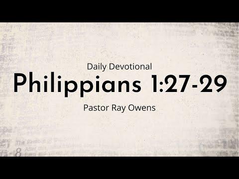 Daily Devotional | Philippians 1:27-29 | March 28th 2022