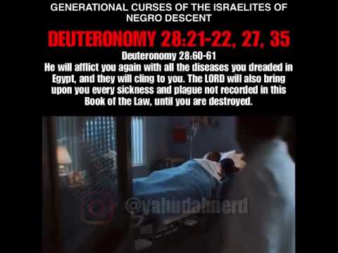 Deuteronomy 28:60-61: Diseases like diabetes afflict upon the Biblical Israelites of Negro descent