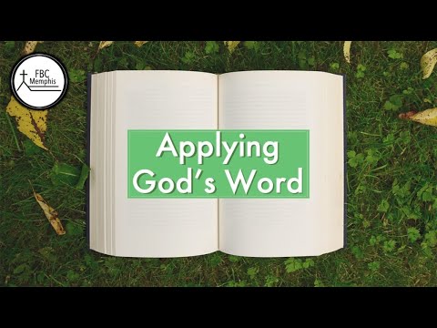 "Applying God's Word" (Nehemiah 8:13-9:38)