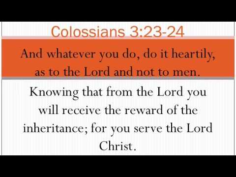Colossians 3:23-24