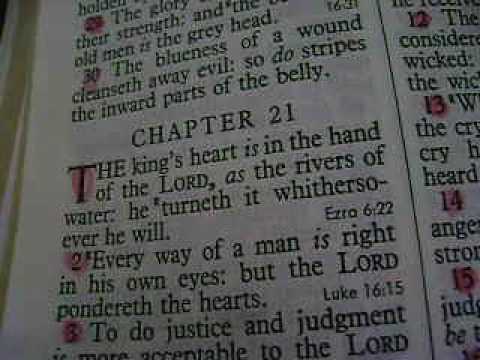 Proverbs 21:1, The king's heart is in the hand of the LORD, C