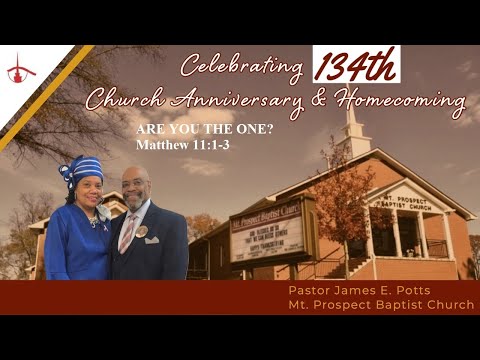 Pastor James E. Potts; ARE YOU THE ONE?  , Matthew 11:1-3 (August 1 2021)
