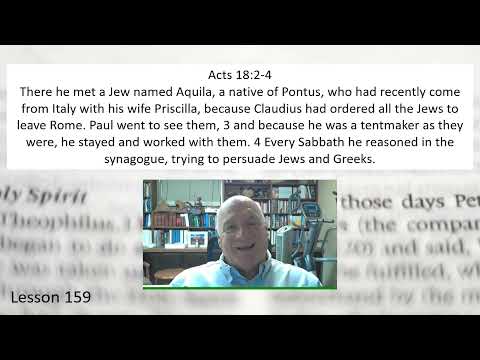 Acts 18:2-4 Lesson 159 October 28, 2022