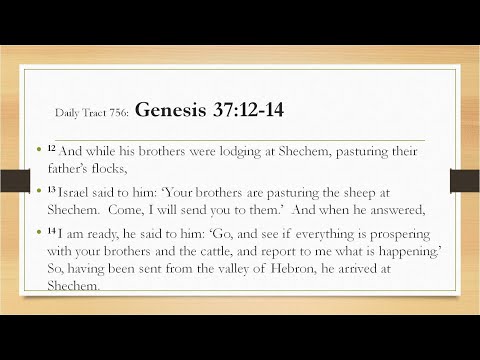 Dad’s Bible Tract 756 - Genesis 37:12-14