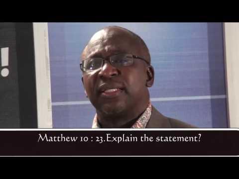 Pastor Explain This: Matthew 10:23, explain this statement.