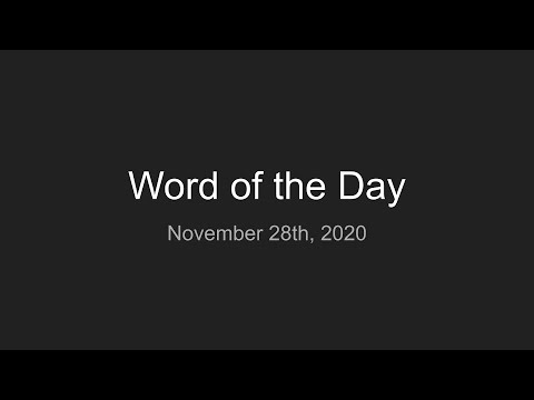 TURFJC Word of the Day for November 28th, 2020: Proverbs 10:29