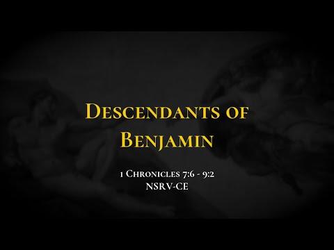 Descendants of Benjamin - Holy Bible, 1 Chronicles 7:6-9:2