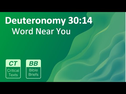 Word Near You (BB104 - Deut 30:14)