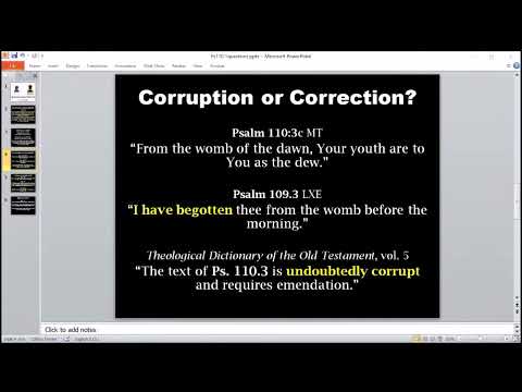 Jewish Corruption of Scripture: Psalm 110:3