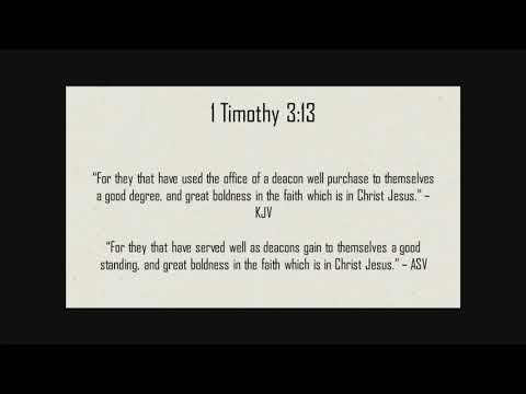 1 Timothy 3:12-16 - Jonathan Burns (Wed. Evening Bible Study Sept. 18, 2019)