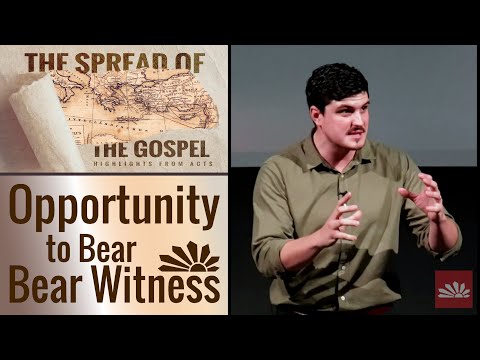 Your Opportunity to Bear Witness ~ Acts 4:22 - 5:42