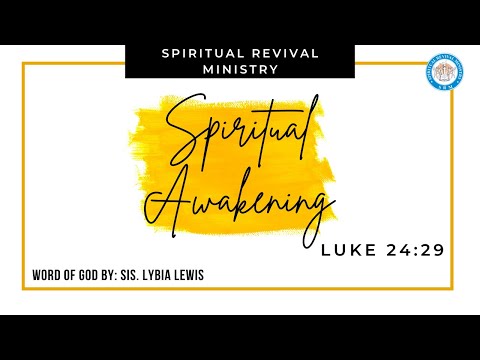 SRM English | Word of God | Luke 24:29 - Spiritual Awakening | Sis. Lybia Lewis