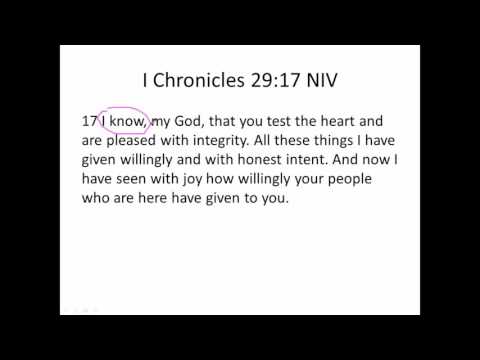 I Chronicles 29:17