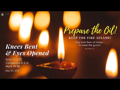 Acts 1:1-2:13; Col 4:2-6; Mark 14:38 | Knees Bent & Eyes Opened | Carlos Peña | May 23, 2021