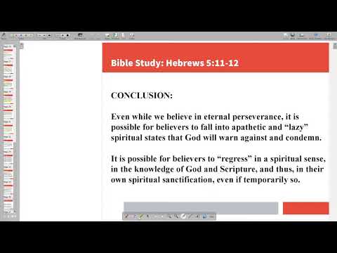 Bible Study Livestream - Hebrews 5:11-12