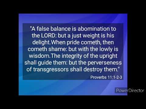 Proverbs 11: 1~31
