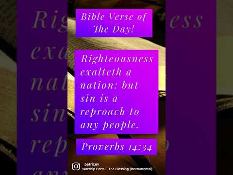Bible Verse of The Day - Proverbs 14:34 #bibleverse #short