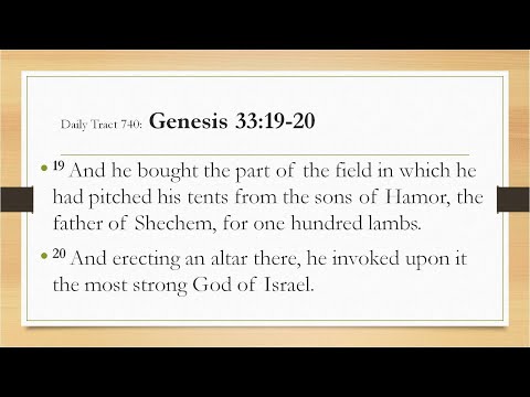Dad’s Bible Tract 740 - Genesis 33:19-20