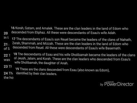 Genesis 36:1 - 37:22