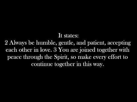 Dealing with Others - Ephesians 4:2-3