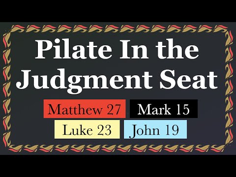 685. Final Offer to Release Jesus or Barabbas. Matthew 27:19 & 21, Mark 15:9, John 19:13-14