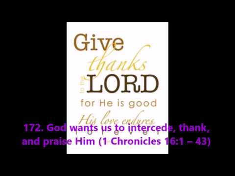 172. God wants us to intercede, thank, and praise Him (1 Chronicles 16:1-43)