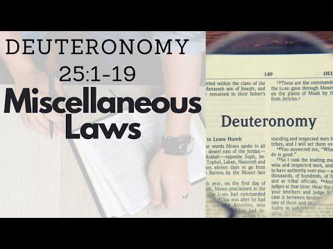 DEUTERONOMY 25:1-19 MISCELLANEOUS LAWS (S16 E25)