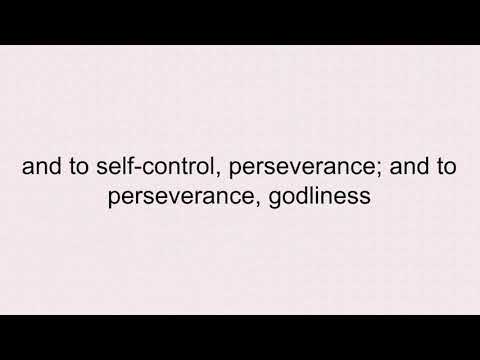 2 Peter 1:5-7 Memory Verse Song