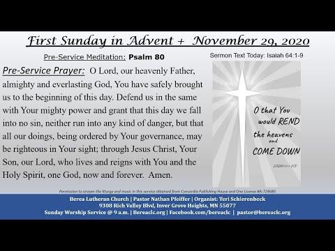 11/29/20 - Divine Service of the Word - Sermon on Isaiah 64: 1-9