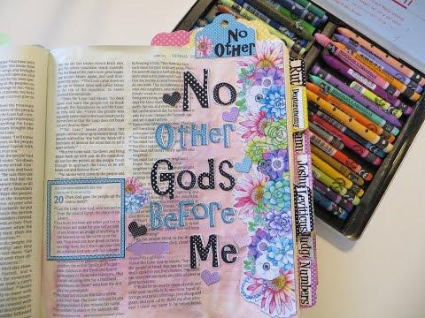 NEW!!!! Bible Page Kits : Exodus 20:3-6 Watercolor Bible Journal Page