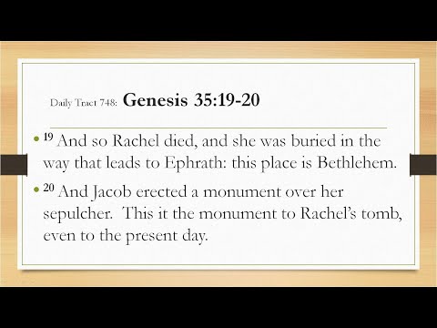 Dad’s Bible Tract 748 - Genesis 35:19-20