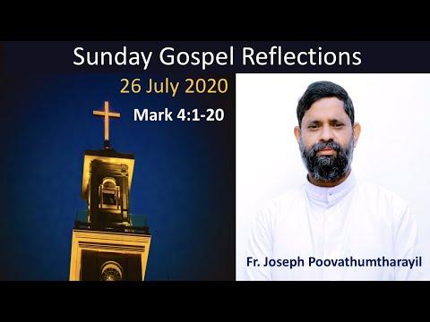26 July Sunday Gospel Reflections | Mark 4:1-20 | Parable of the Sower | Fr. J. Poovathumtharayil