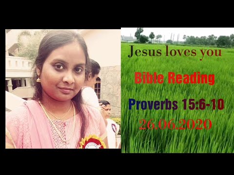 26.09.2020 Bible Reading | Proverbs 15:6-10