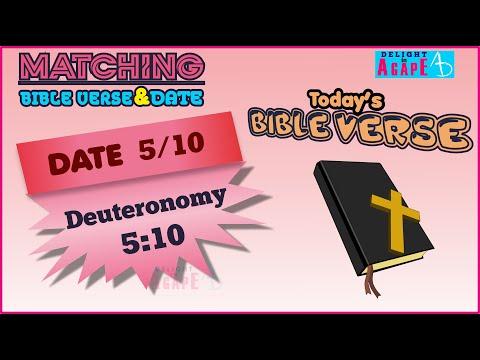 Date 5/10 | Deuteronomy 5:10 | Matching Bible Verse - Today's Date | Daily Bible verse