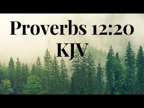 Daily Bible Verse Meditation Proverbs 12:20 KJV Scripture on Peace
