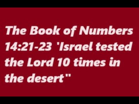 Numbers 14:21-23 "The Lord was Tested 10 times" Reading 23