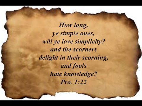 Proverbs 1:22