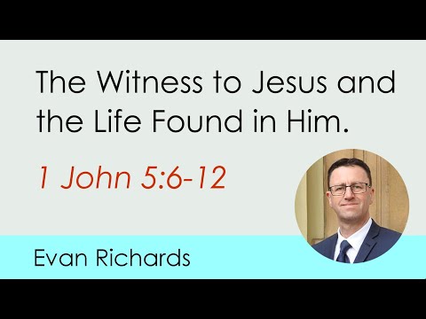 The Witness to Jesus and the Life Found in Him (1 John 5:6-12)