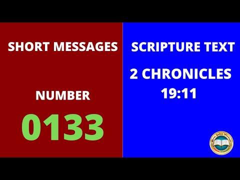 SHORT MESSAGE (0133) ON 2 CHRONICLES 19:11