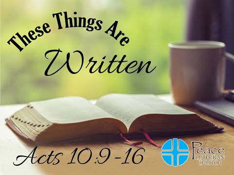 TTAW – Acts 10:9-16
