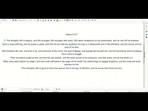 04 25 Scripture Nahum 1:2 7