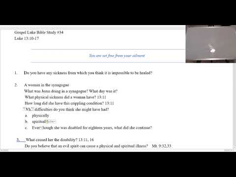 Boksoon Kim Bible Study Luke 13:10-17 you are set free from your ailment