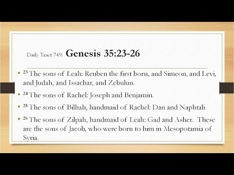 Dad’s Bible Tract 749 - Genesis 35:23-26