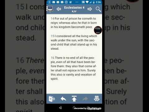 The regeneration of Cain and Abel. Ecclesiastes 4:15-16