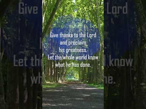 A reading of Psalm 105:1-2 from the New Living Translation